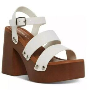 Madden Girl New in Box Greenvil Studded Platform Sandal White Size 9